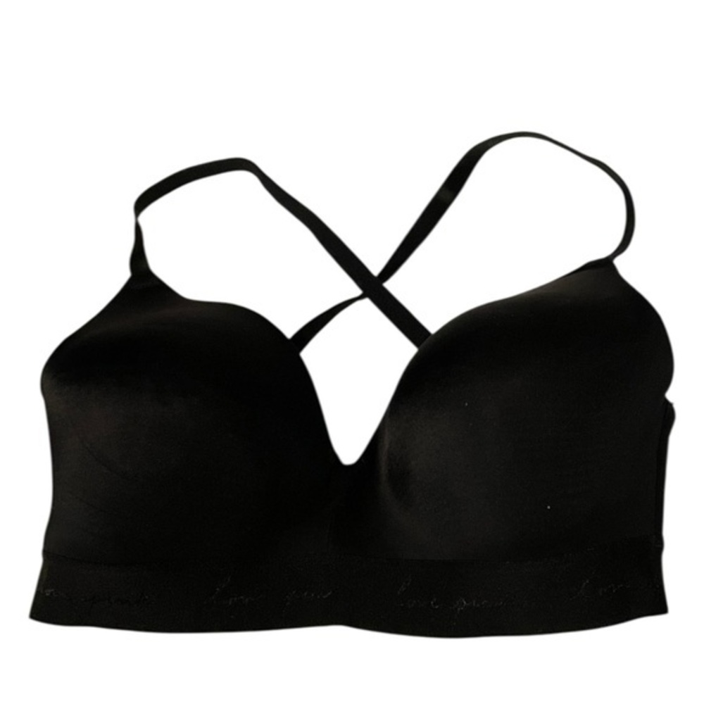 36D Victorias Secret Bra Black Wear Everywhere Wireless Lightly Lined Pink